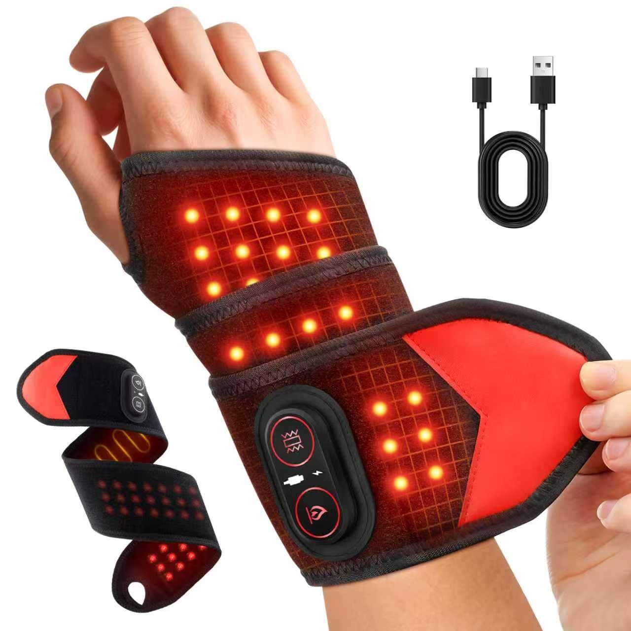 Wrist Wraps - Портативный браслет для светотерапии с красным