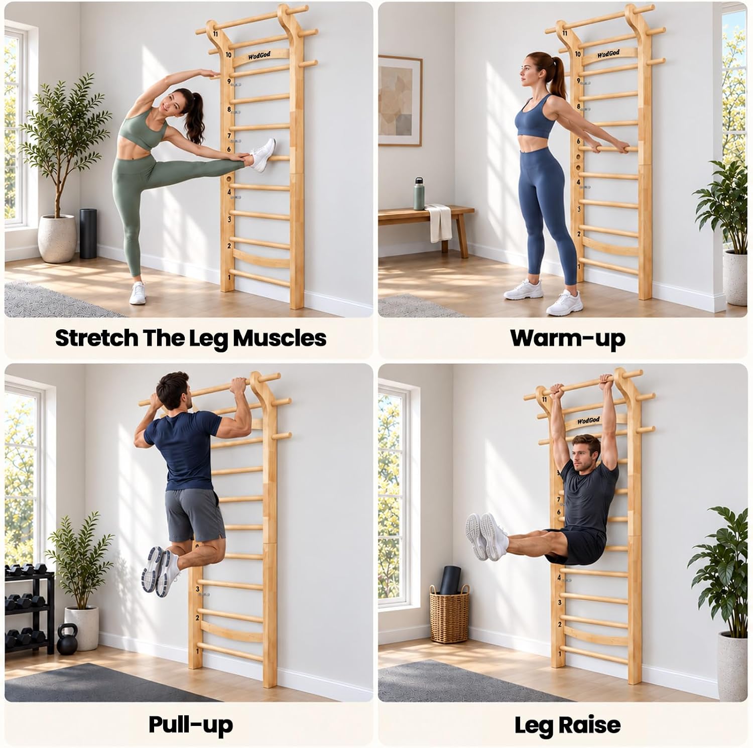 Деревянная шведская лестница с – обзор и цена Pull Up Bar